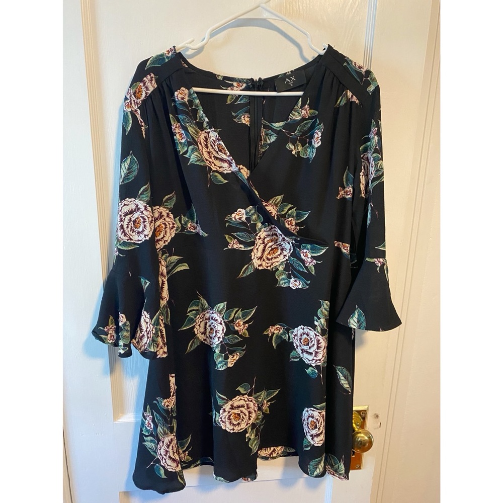 Plus size floral cocktail dress